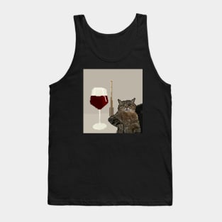 CAT MOOD - WINE pixelart Tank Top